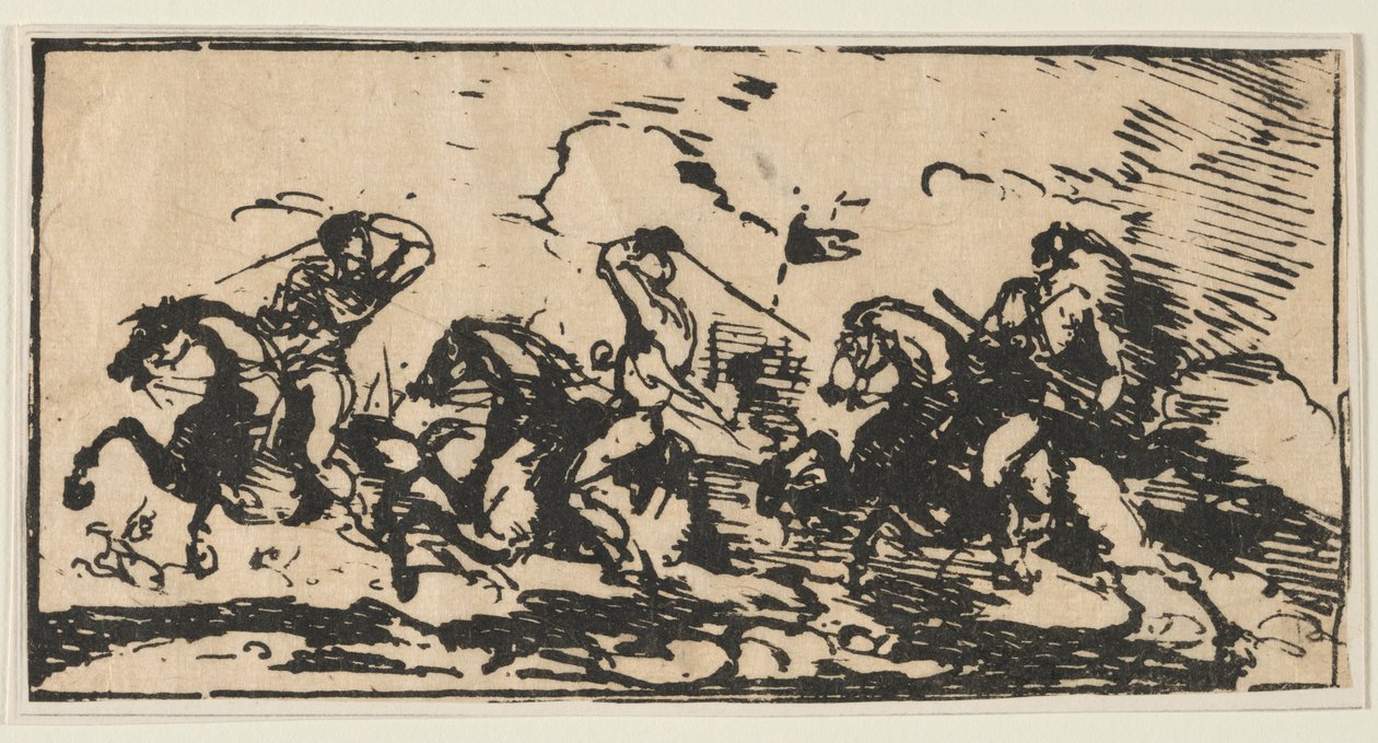 Ratsuväkitaistelu, n. 1803. tekijältä Unbekannt