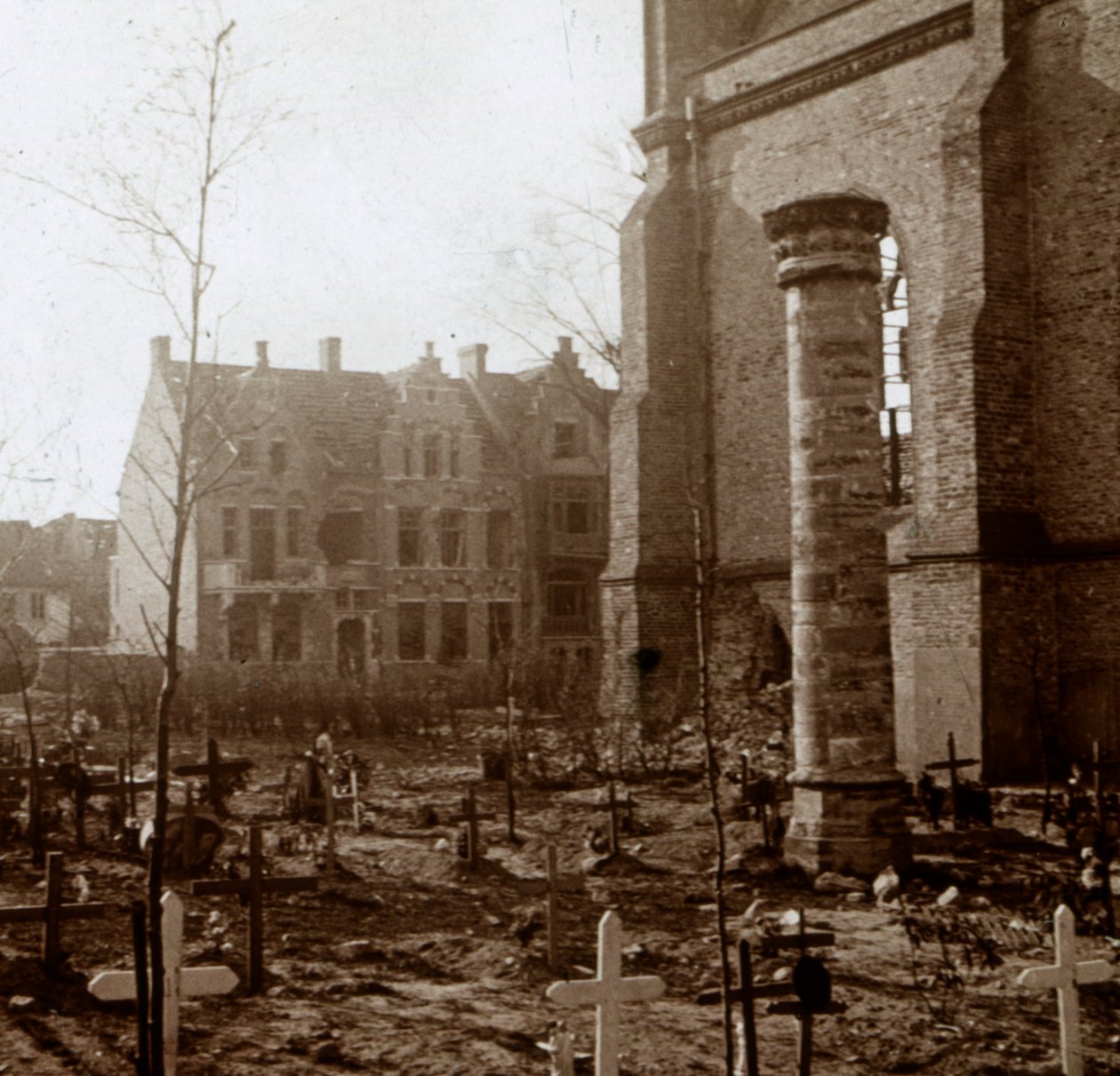 Hautausmaa, Nieuwpoort, Flanderi, Belgia, c1914-c1918 tekijältä Unbekannt