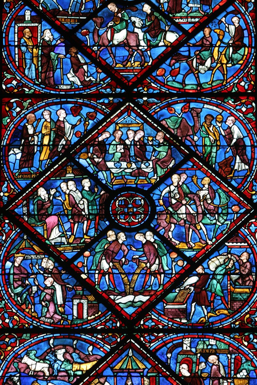 Chartresin katedraali: lasimaalaus Chartres France tekijältä Unbekannt