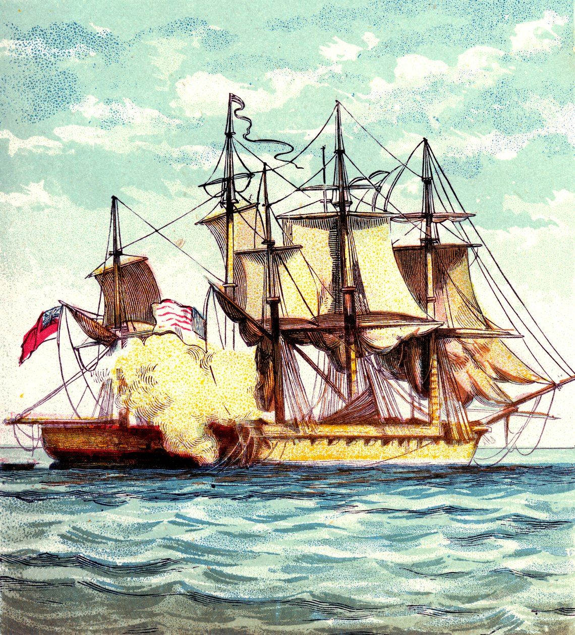 Chesapeake ja Shannon, 1812 c1850-luku tekijältä Unbekannt
