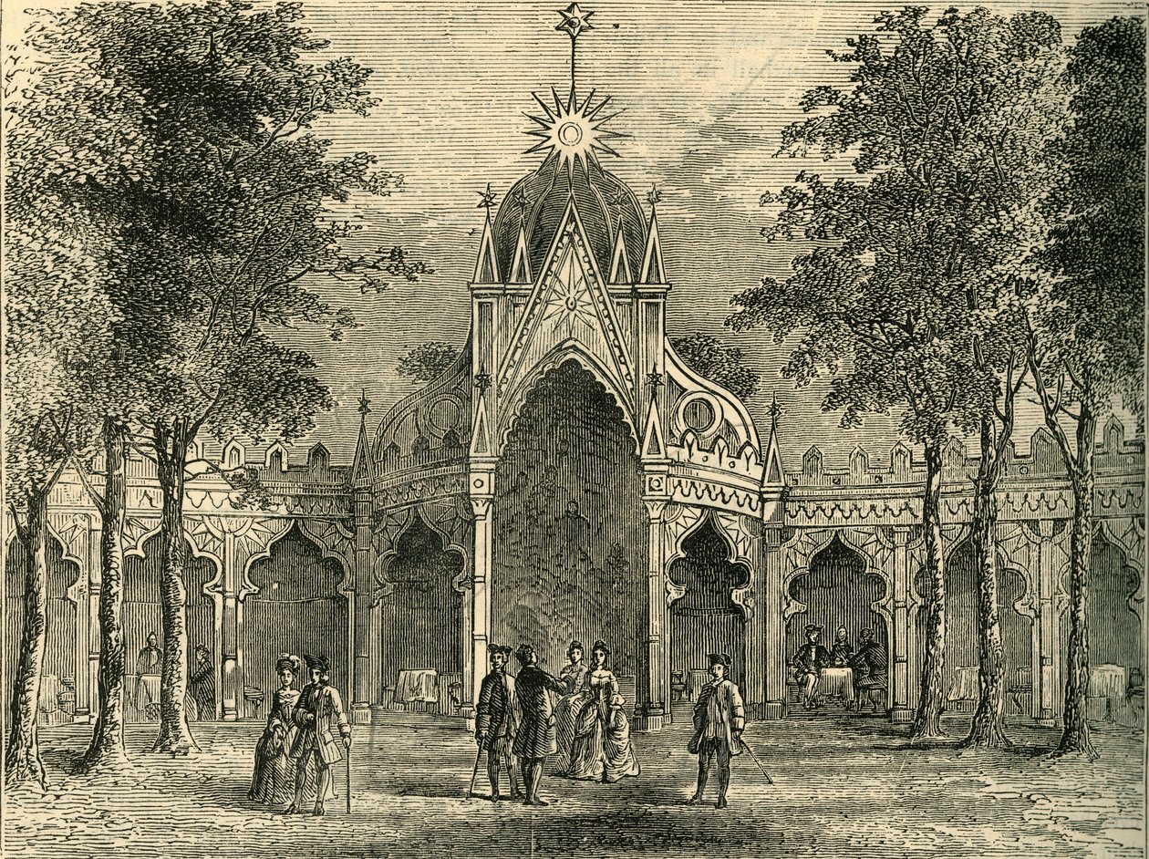 Kiinalainen paviljonki Vauxhall Gardensissa, vuodelta 1878. tekijältä Unbekannt