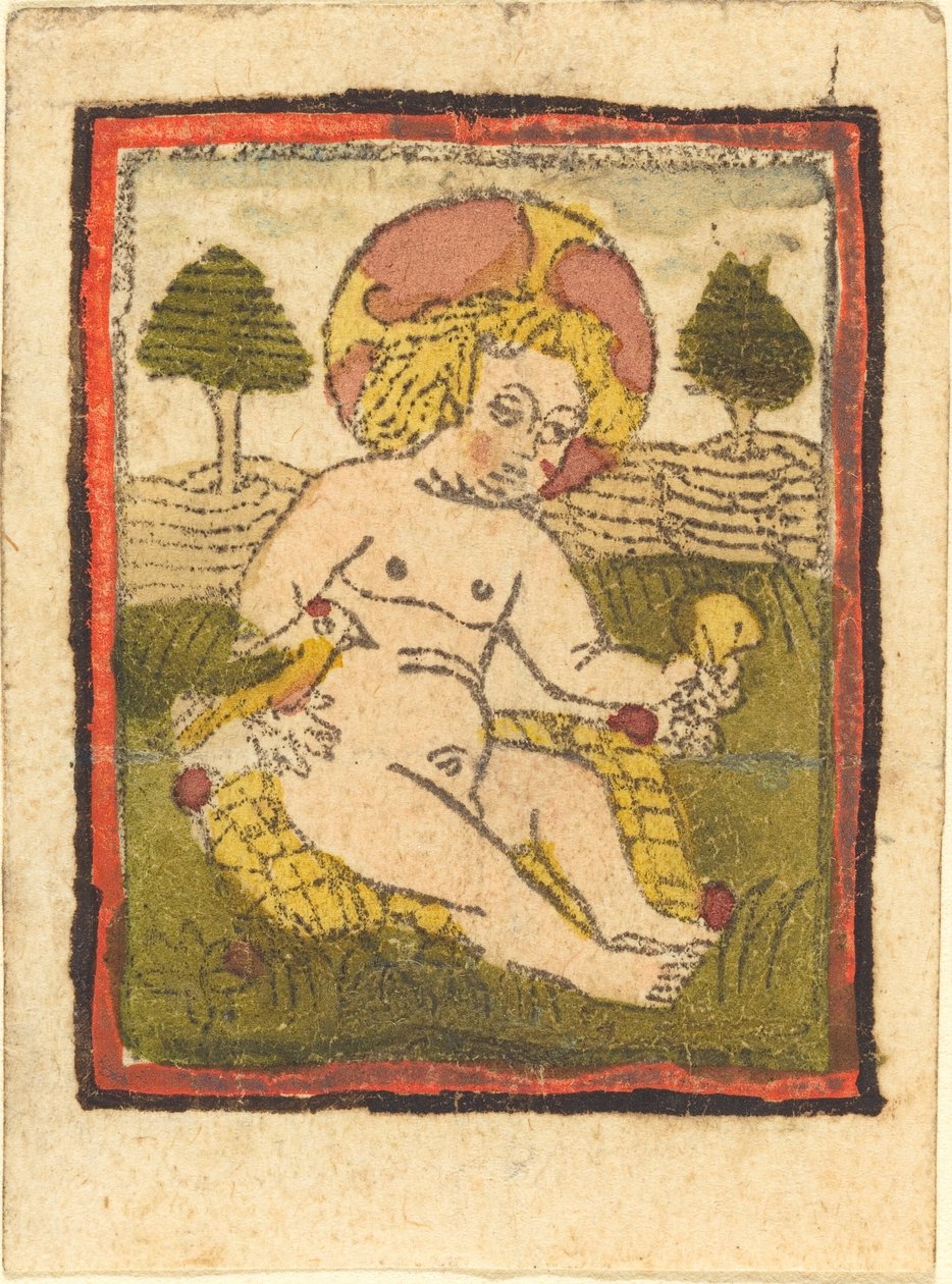 Kristus-lapsi linnun kanssa, 14601470. tekijältä Unbekannt