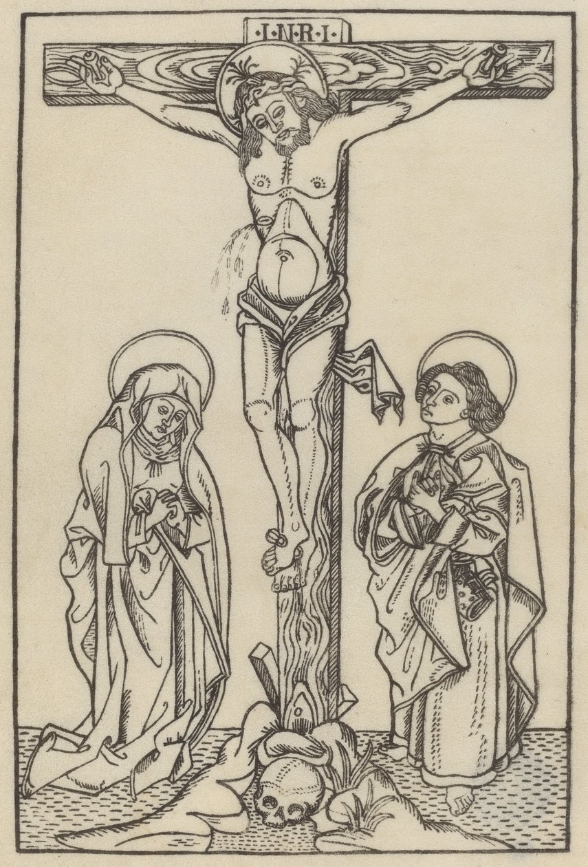 Kristus ristillä, n. 14801500. tekijältä Unbekannt