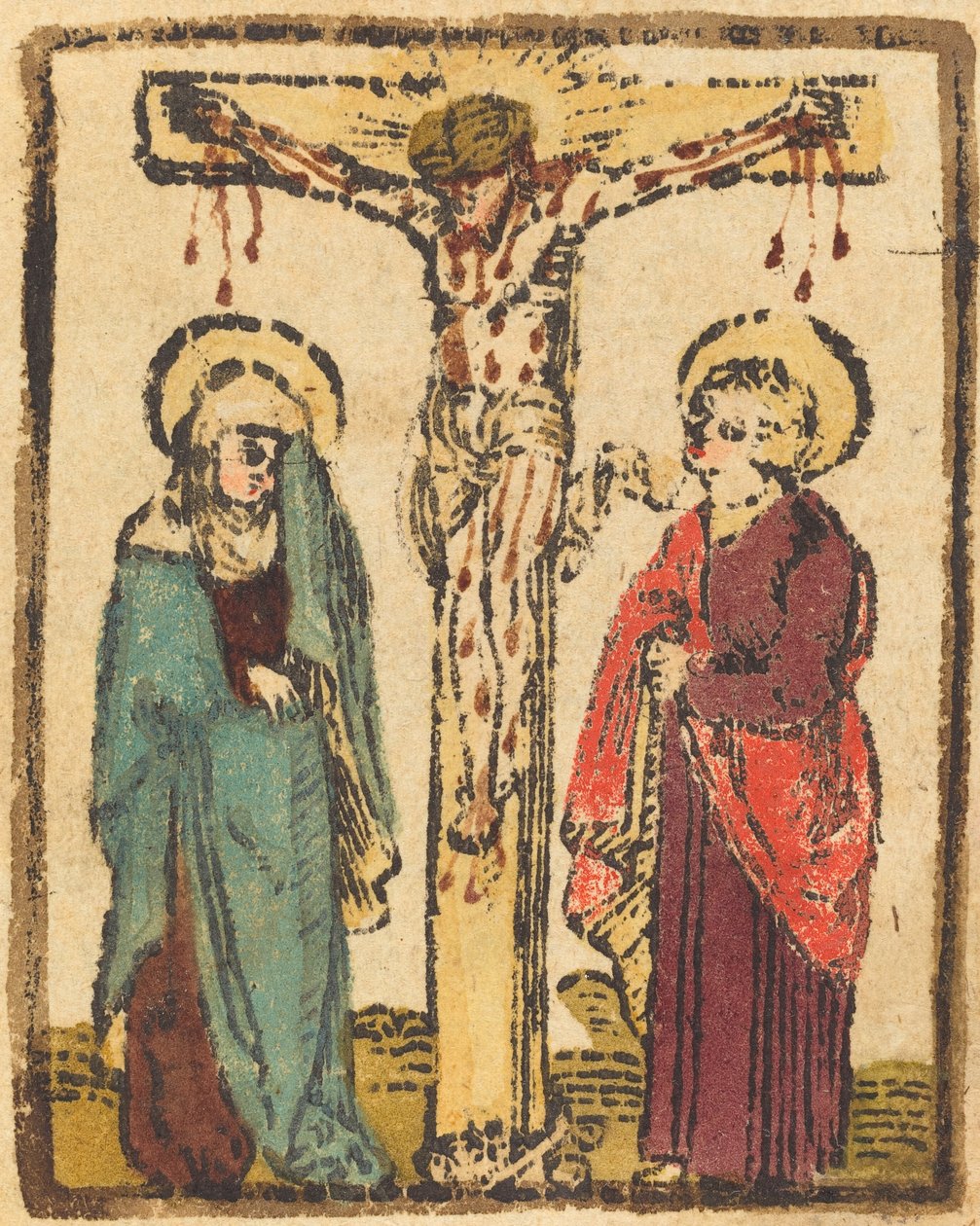 Kristus ristillä, n. 14901500. tekijältä Unbekannt