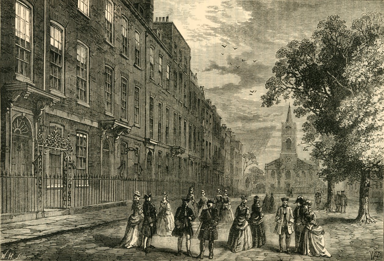 Church Row, Hampstead, vuonna 1750, n. 1876. tekijältä Unbekannt