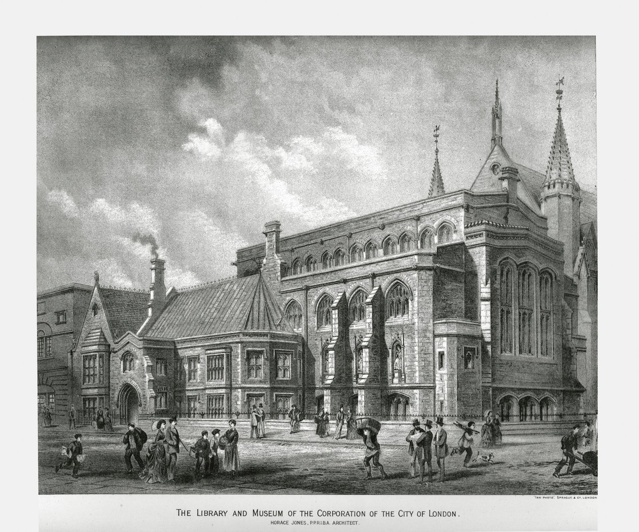 Lontoon Cityn kirjasto ja museo, 1886 tekijältä Unbekannt