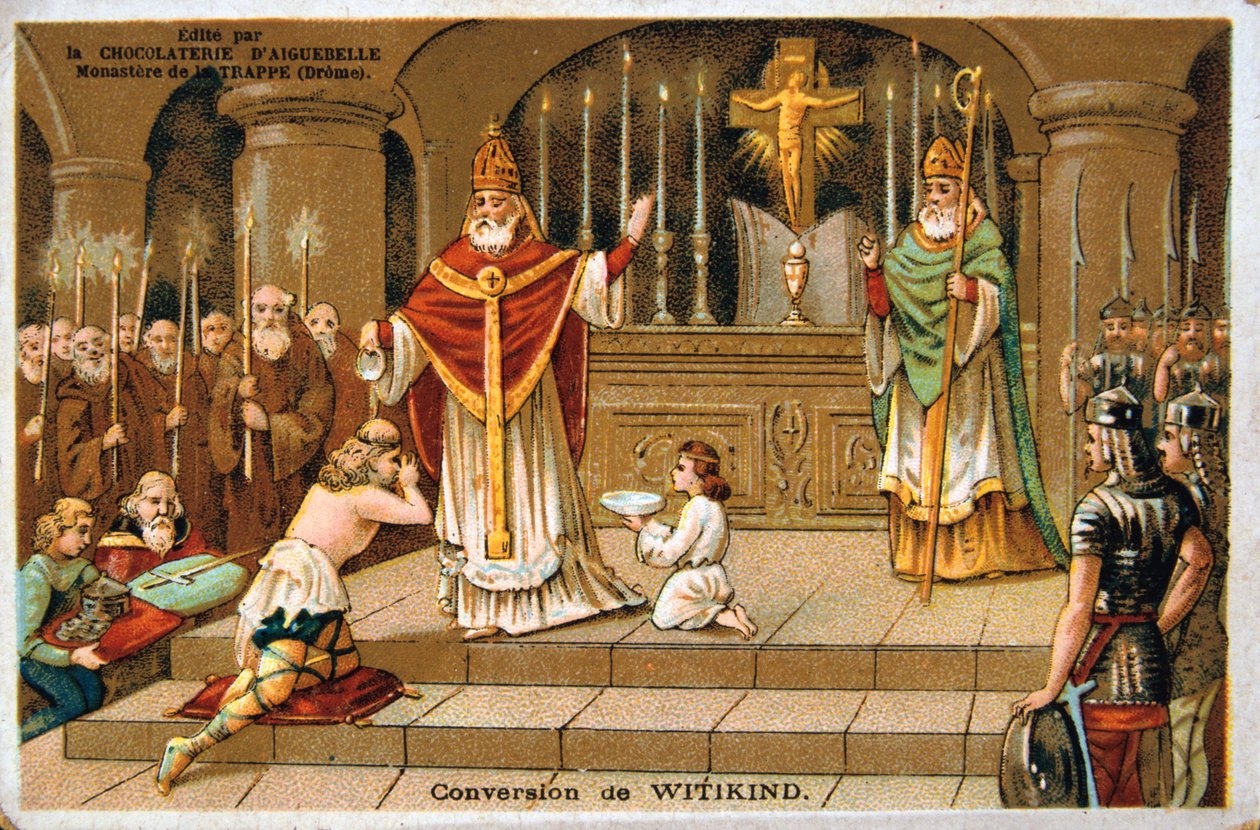 Witikindin muunnos, 785 jKr., 1800-luku tekijältä Unbekannt