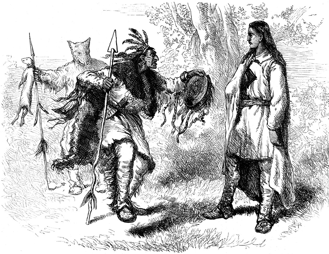 Käännynnäiset intiaanit ja powwows, 1600-luku 1880 tekijältä Unbekannt