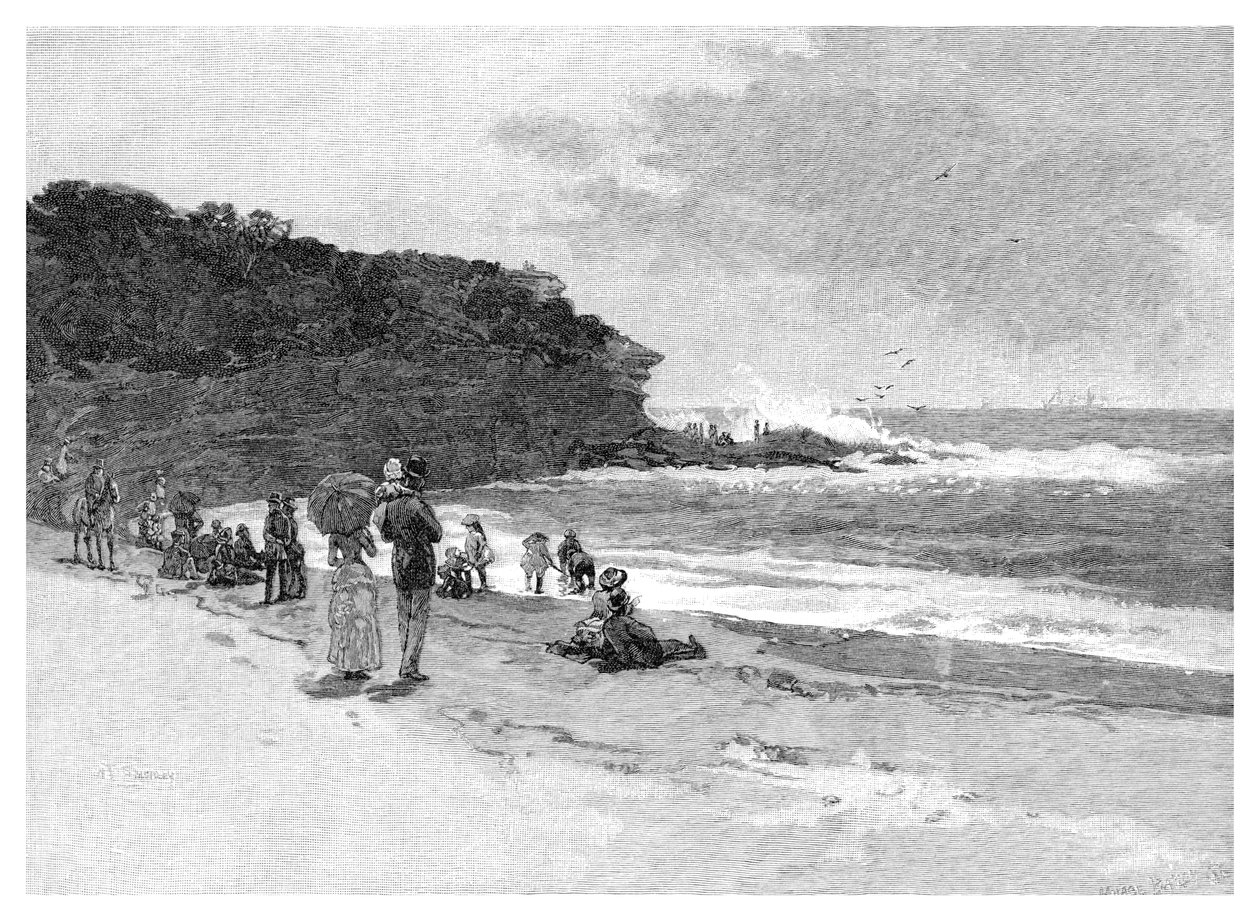 Coogee Beach, Sydney, Uusi Etelä-Wales, Australia, 1886 tekijältä Unbekannt