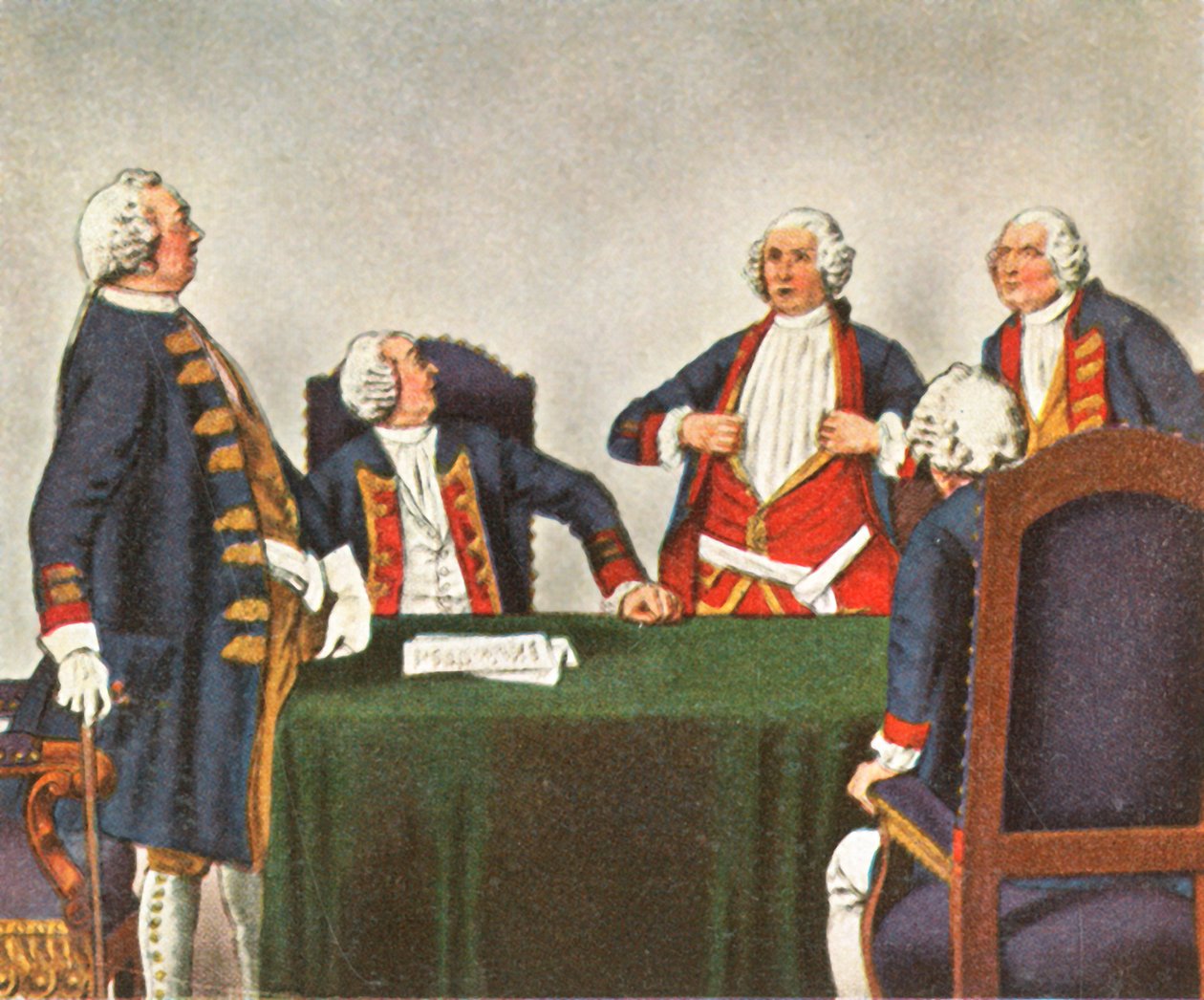 Sotaneuvosto Köpenickissä, 1730, 1936. tekijältä Unbekannt