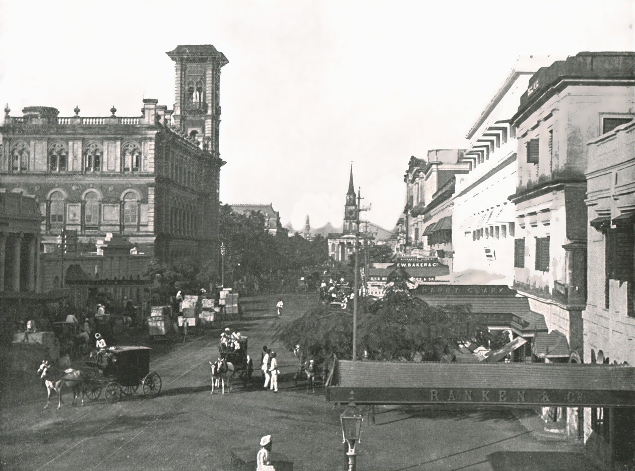 Court House Street, Kalkutta, Intia, 1895. tekijältä Unbekannt