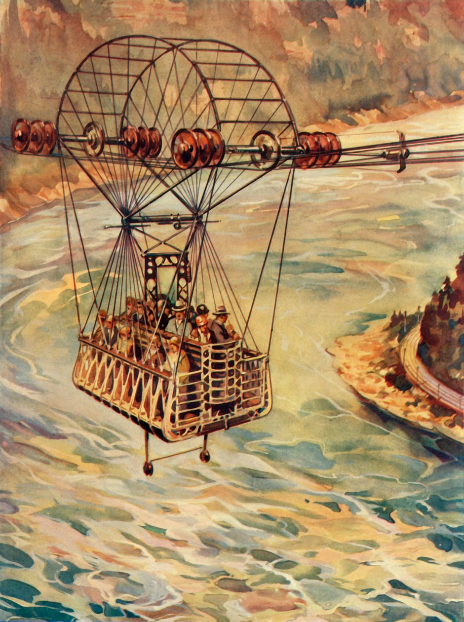 Niagaran putousten ylitys köysiradalla, 1930. tekijältä Unbekannt
