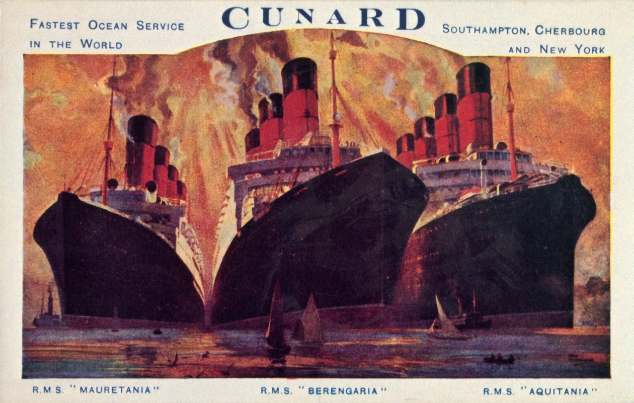 Cunardin valtamerialukset, 1920-luku. tekijältä Unbekannt