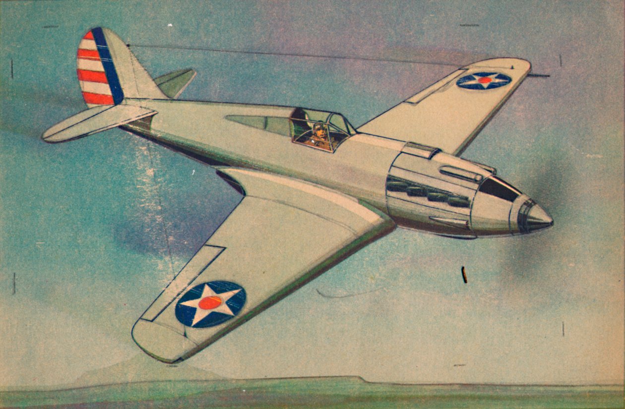Curtis X.P.40 Fighter Monoplane, c1944. tekijältä Unbekannt