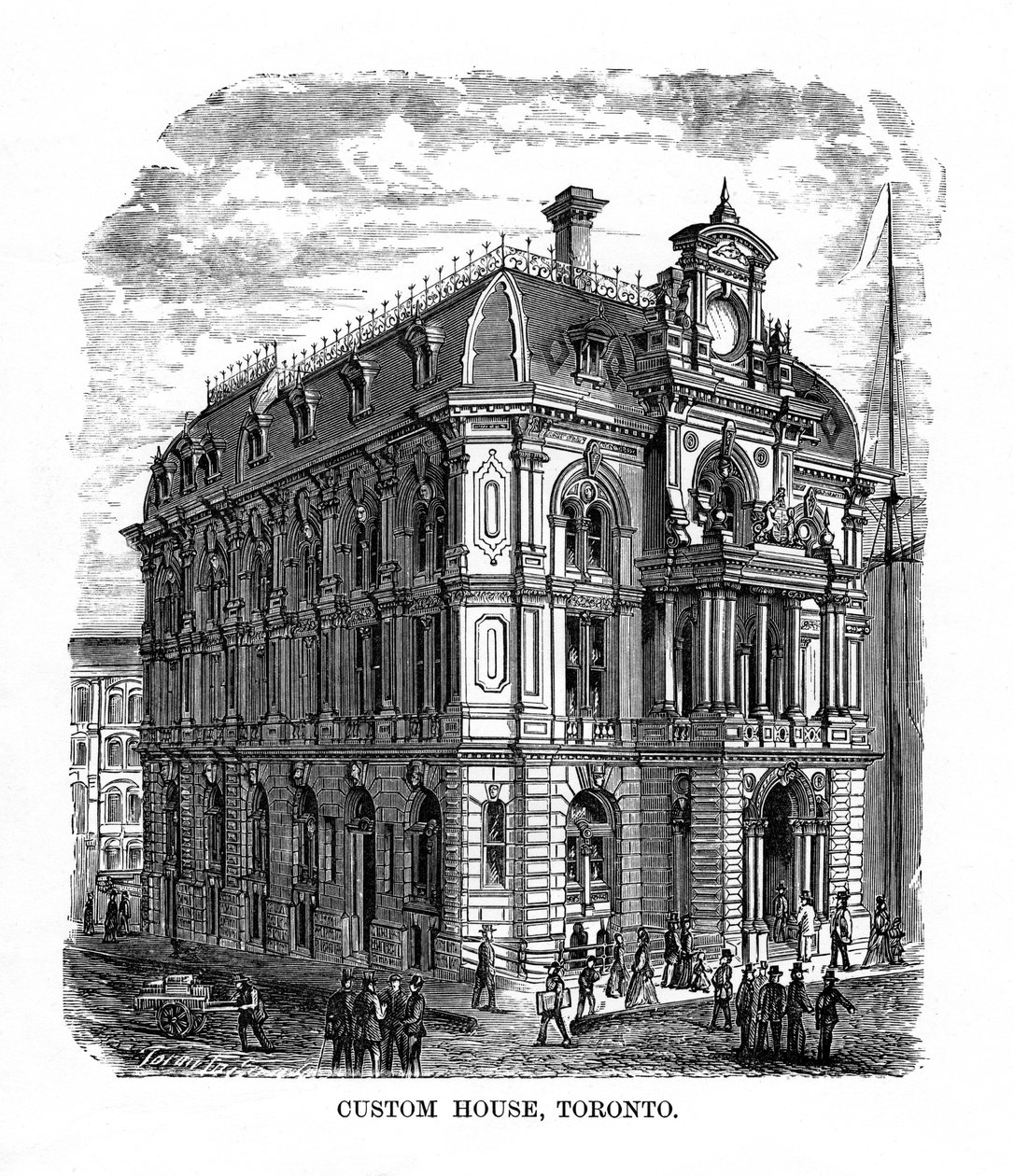 Custom House, Toronto, Ontario, Kanada, 1800-luku tekijältä Unbekannt