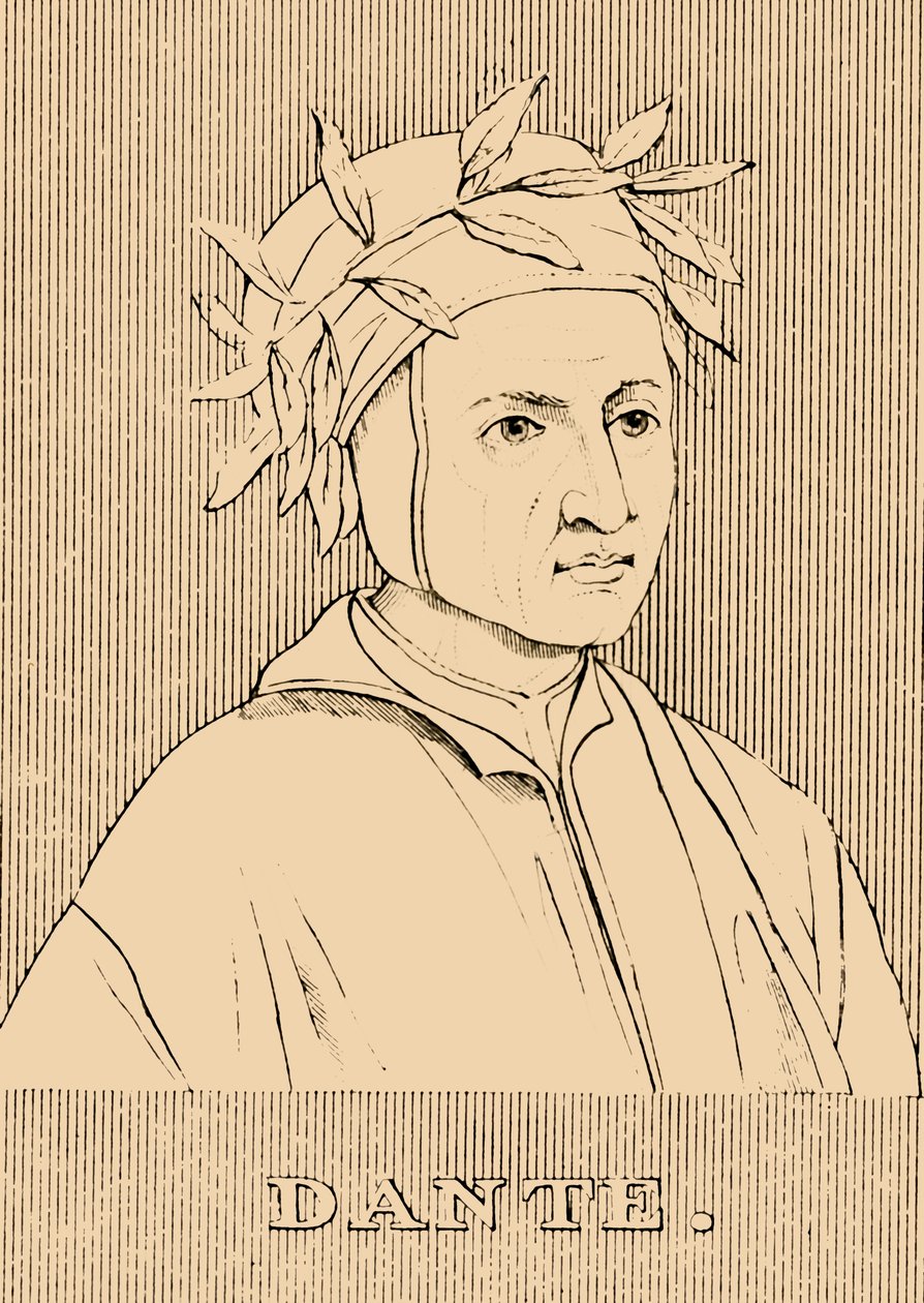 Dante, c1265-1321, 1830. tekijältä Unbekannt