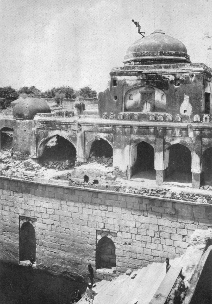 Delhi. Vaarallinen sukellus, c1910. tekijältä Unbekannt