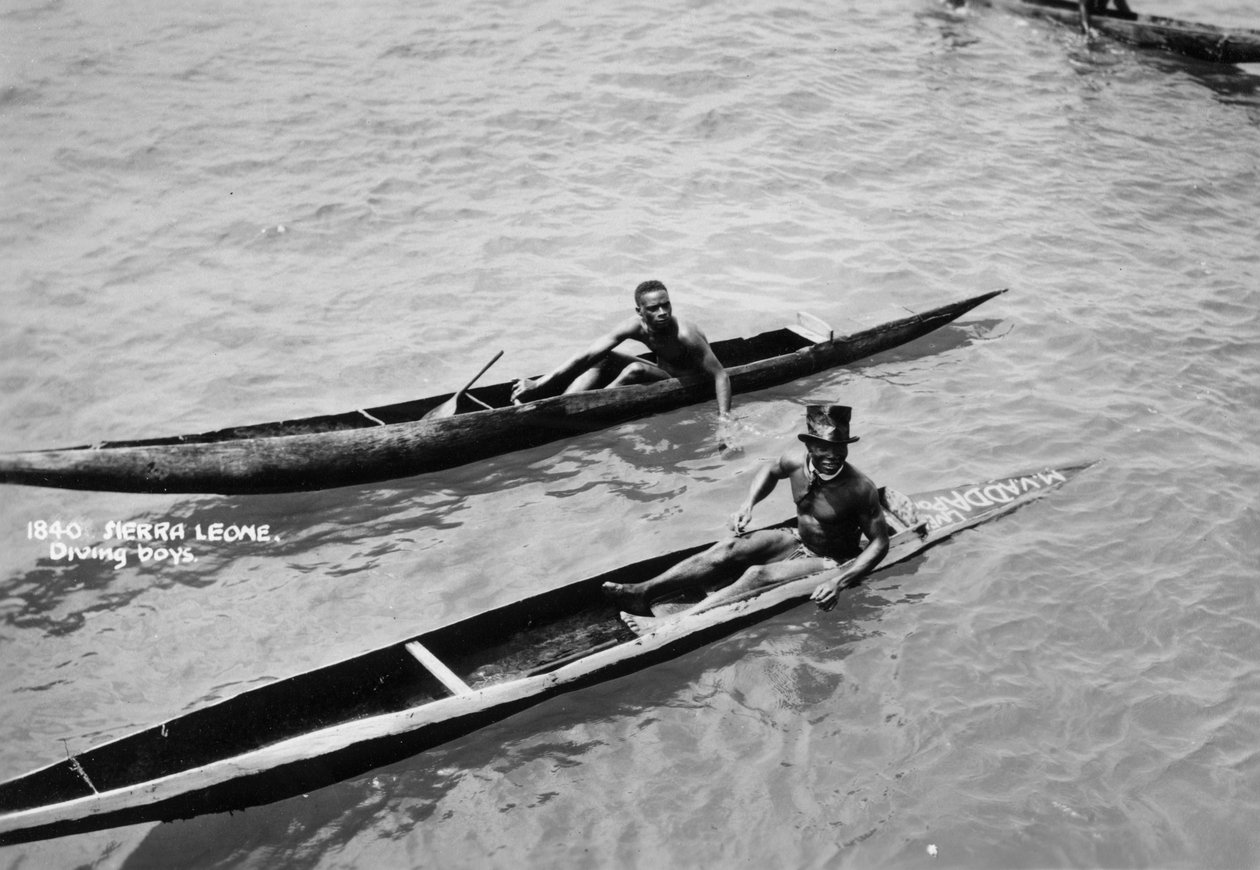 Sukelluspojat, Sierra Leone, 1900-luku tekijältä Unbekannt