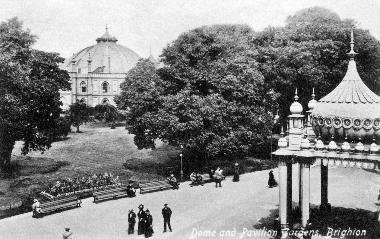 Dome and Pavilion Gardens, Brighton, 1900-luvun alku tekijältä Unbekannt