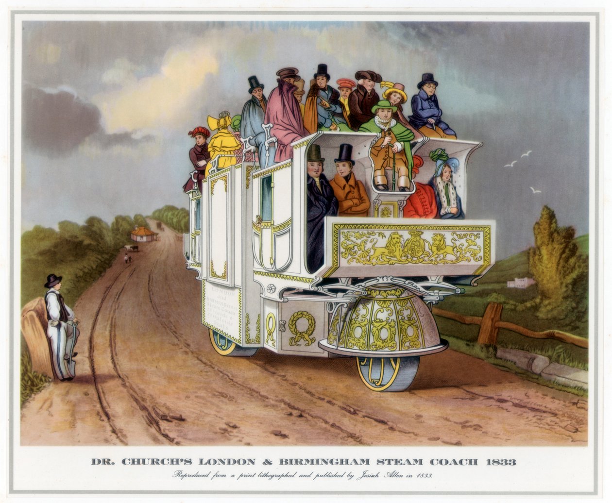 Dr Churchs London and Birmingham Steam Coach, 1833 tekijältä Unbekannt
