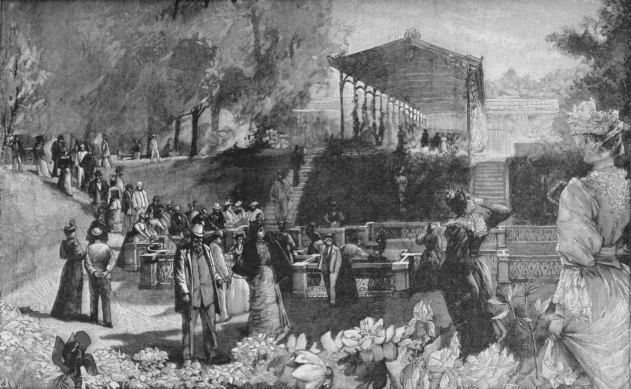 Drinking the Waters Homburgissa, 1900 tekijältä Unbekannt
