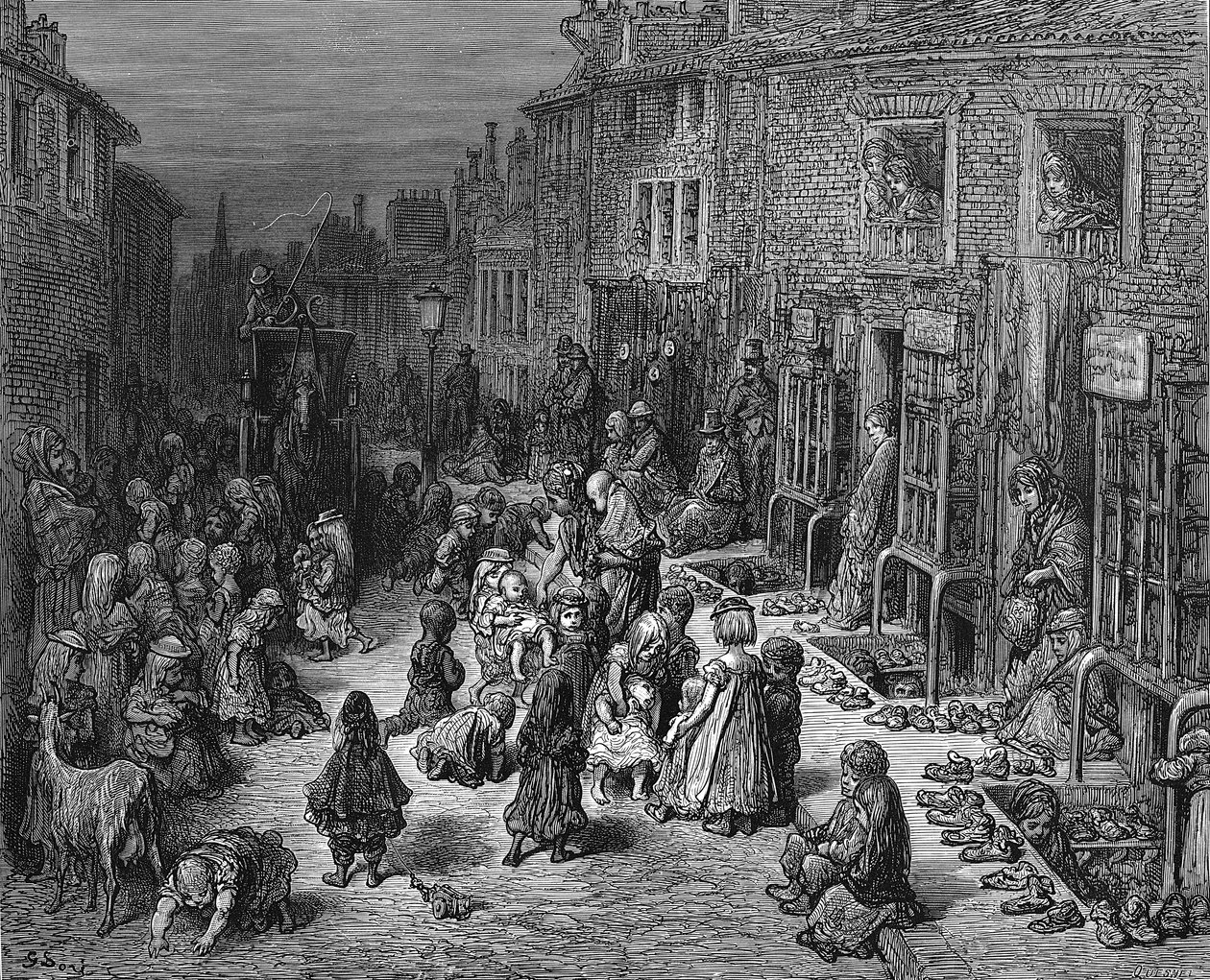 Dudley Street, Seven Dials, Lontoo, 1872 tekijältä Unbekannt