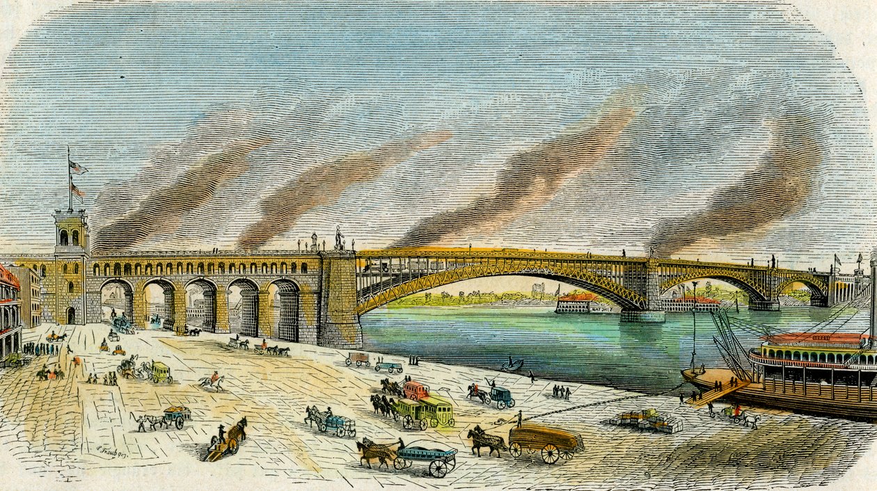 Eads Bridge, St Louis, Missouri, USA, 1874 tekijältä Unbekannt