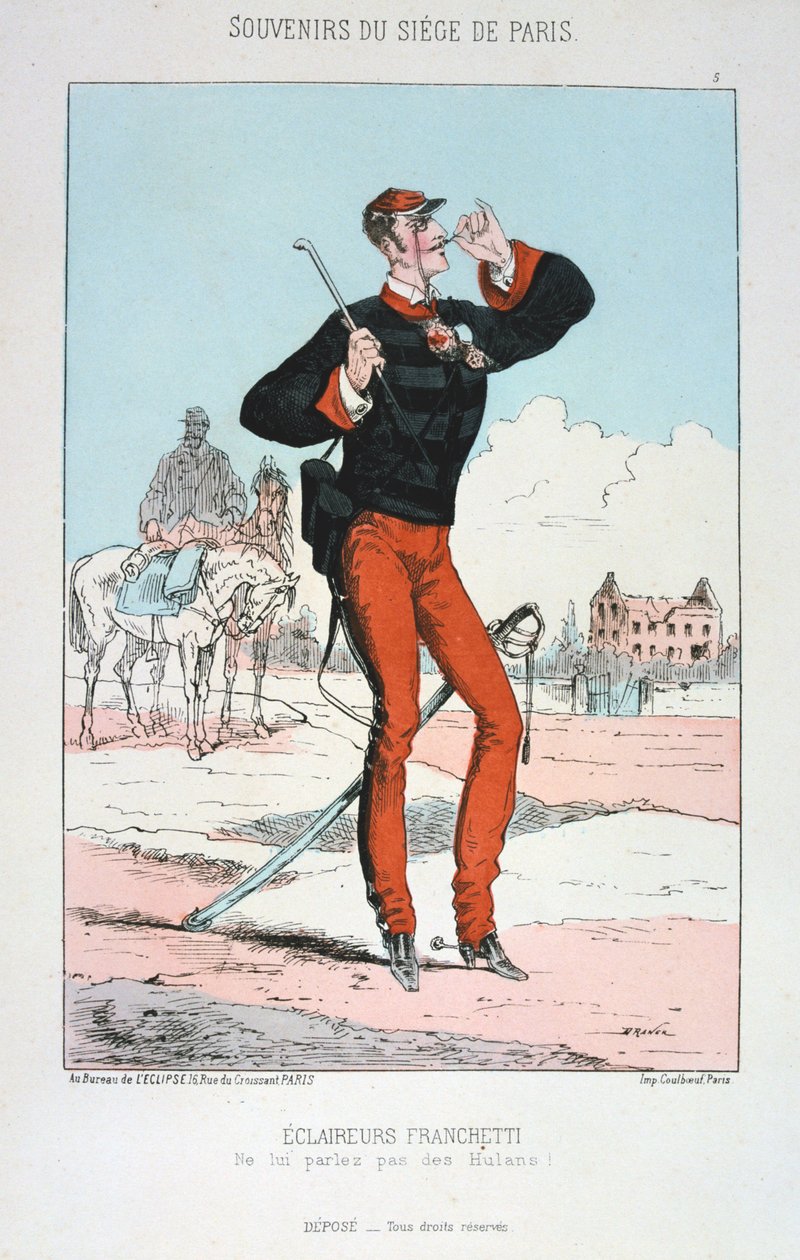 Eclaireurs Franchetti, Pariisin piiritys, 1870-1871. tekijältä Unbekannt