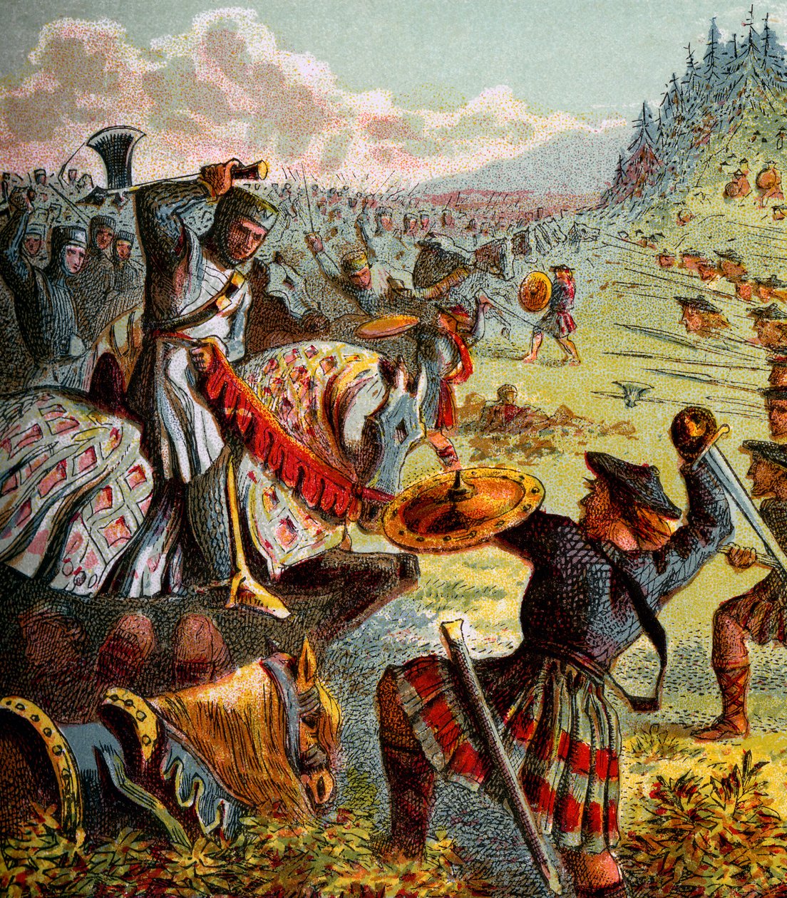 Edward I hyökkää Skotlantiin, 1850 tekijältä Unbekannt