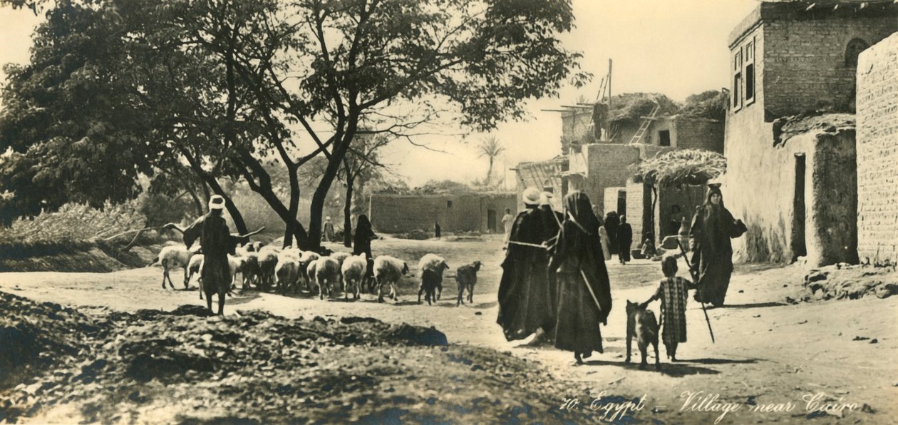 Egypti - Kylä lähellä Kairoa, c1918-c1939. tekijältä Unbekannt