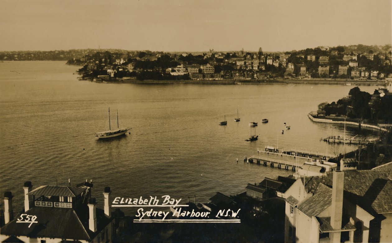 Elizabeth Bay, Sydneyn satama. N.S.W., . tekijältä Unbekannt
