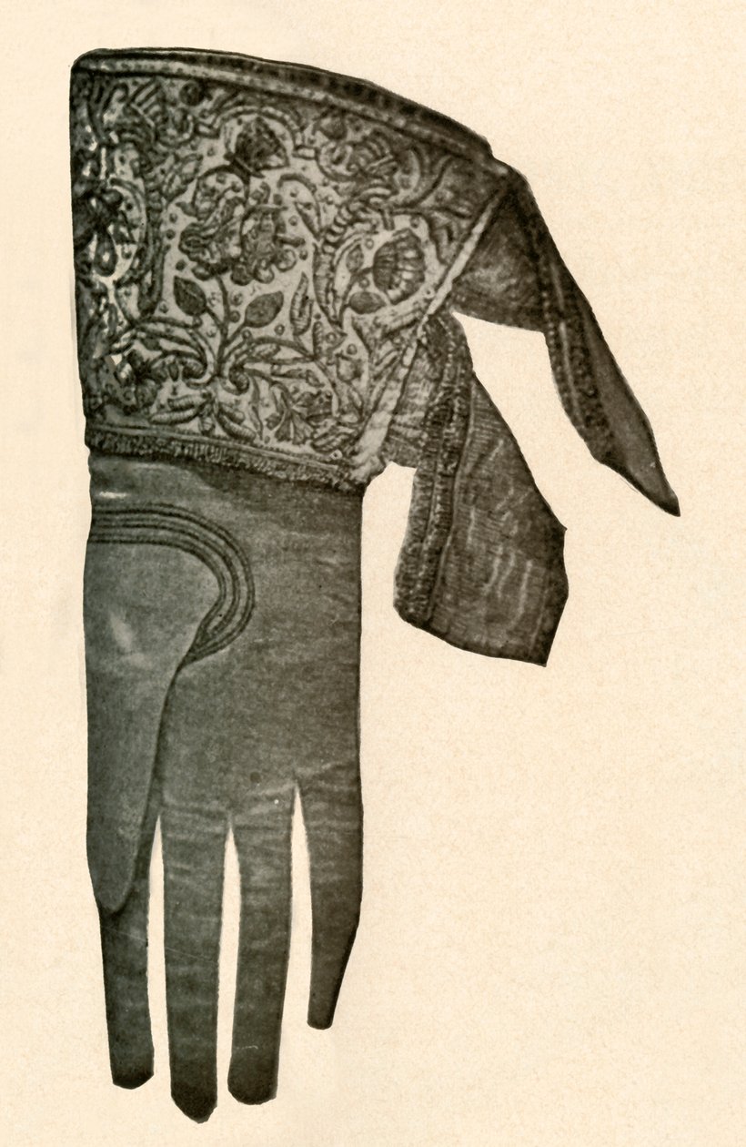 Brodeerattu käsine, 1600-luku, 1937. tekijältä Unbekannt