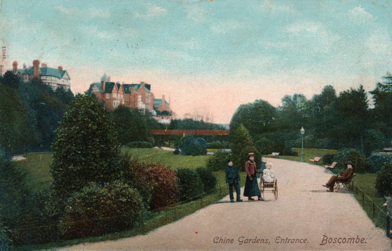 Sisäänkäynti Chine Gardensiin, Boscombe, Dorset, c1905 tekijältä Unbekannt