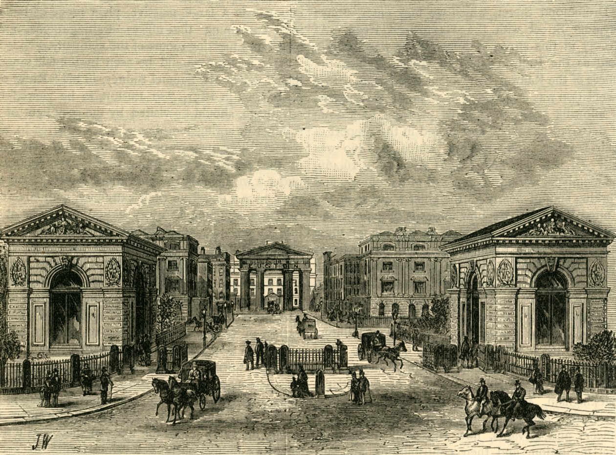 Euston Squaren aseman sisäänkäynti, c1876. tekijältä Unbekannt