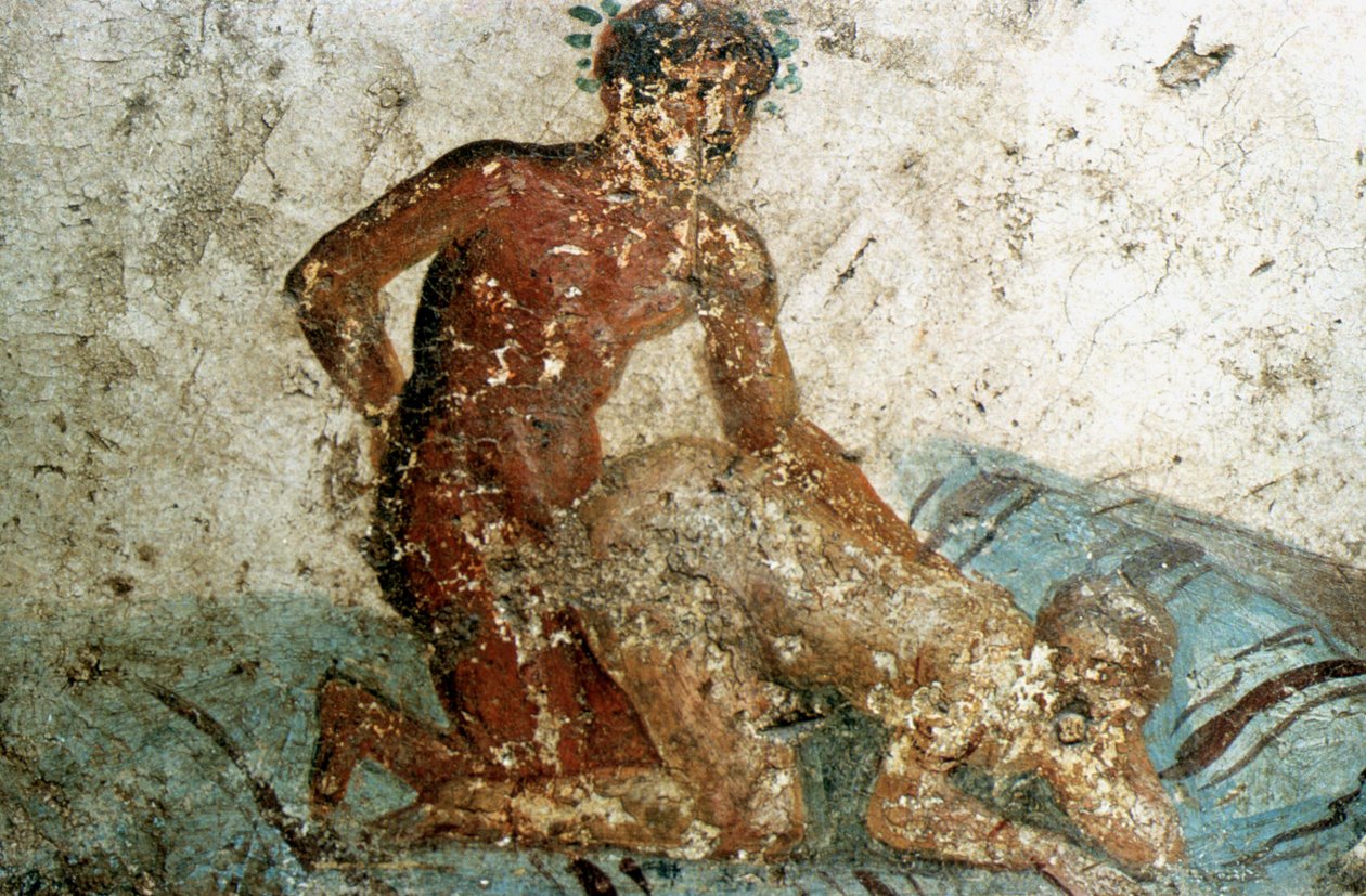 Eroottinen seinämaalaus, Pompei, Italia tekijältä Unbekannt