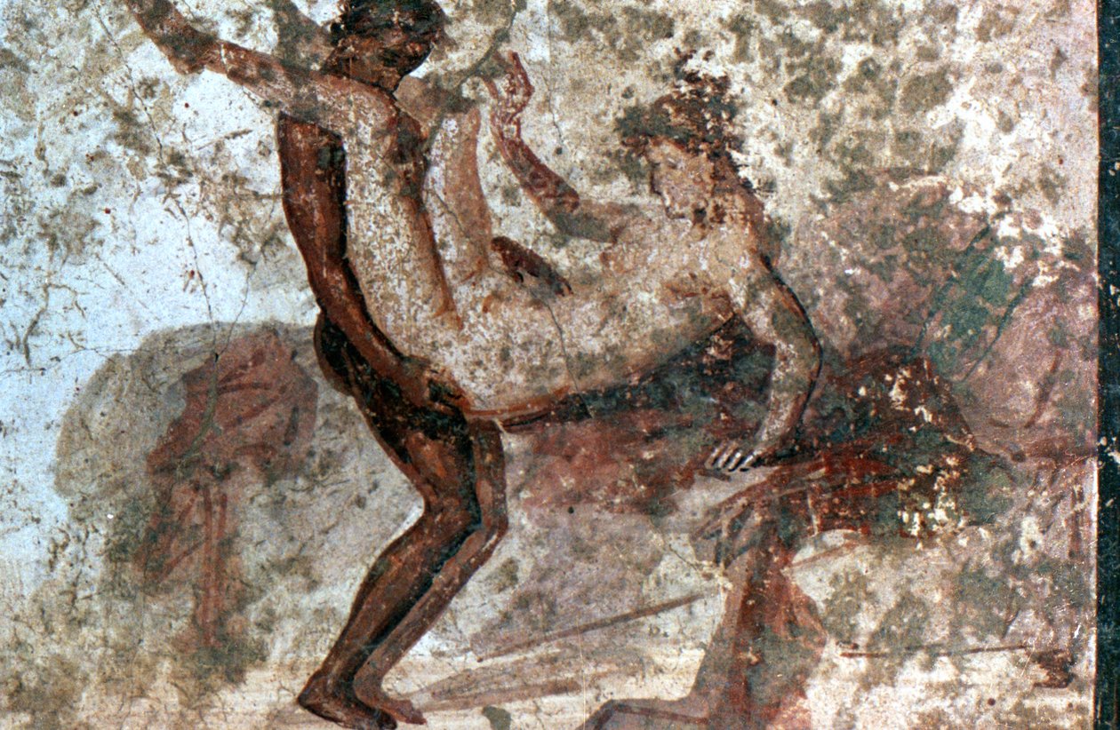 Eroottinen seinämaalaus, Pompei, Italia tekijältä Unbekannt