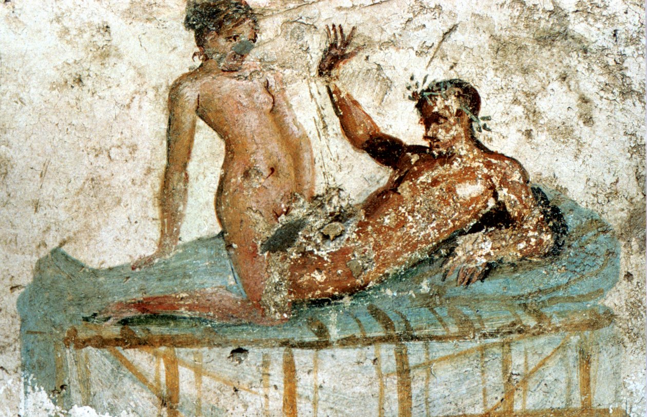 Eroottinen seinämaalaus, Pompei, Italia tekijältä Unbekannt