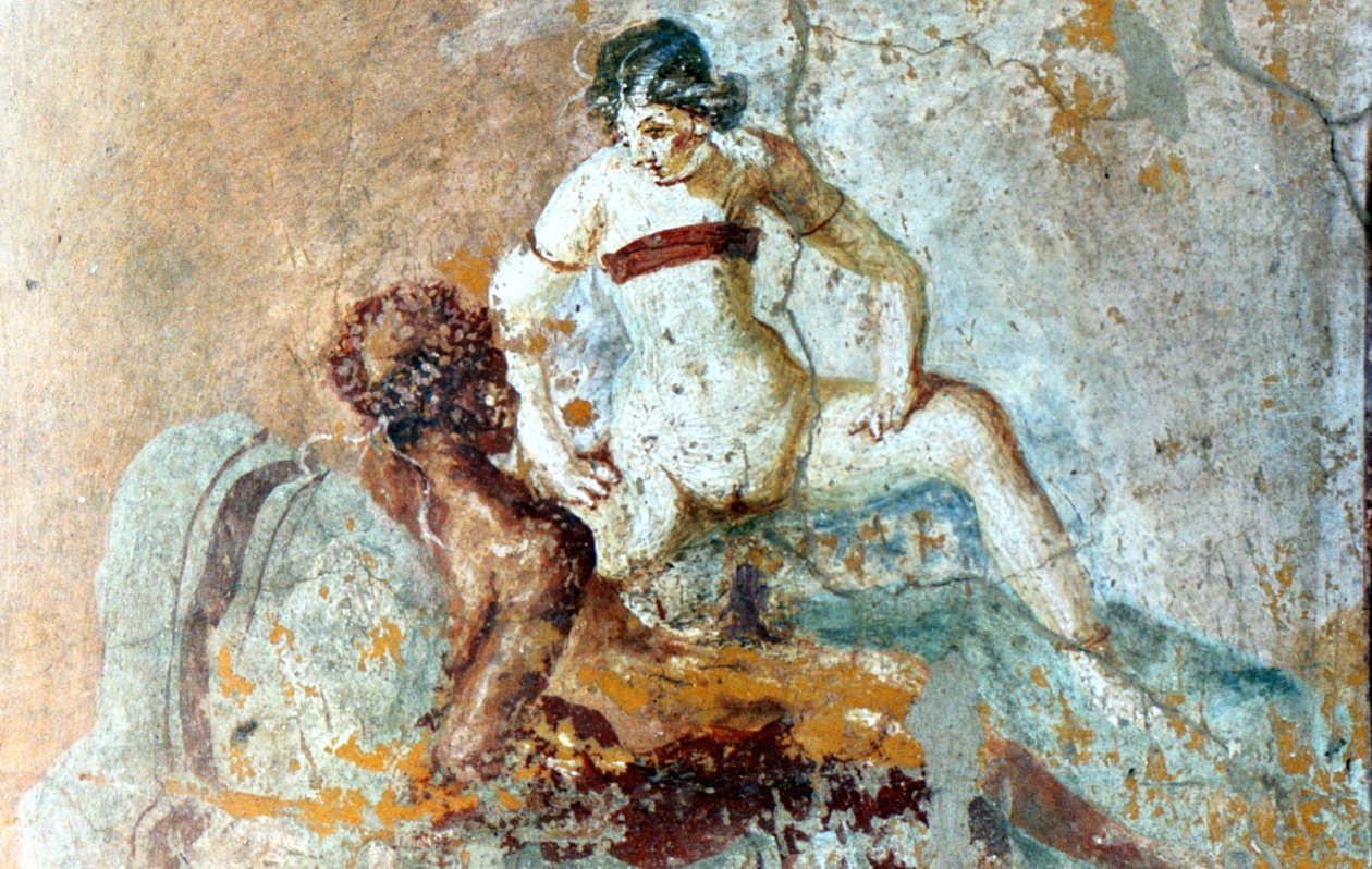 Eroottinen seinämaalaus, Pompei, Italia tekijältä Unbekannt