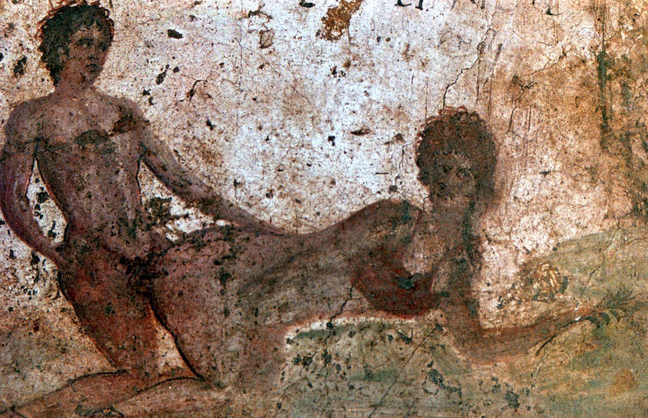 Eroottinen seinämaalaus, Pompei, Italia tekijältä Unbekannt