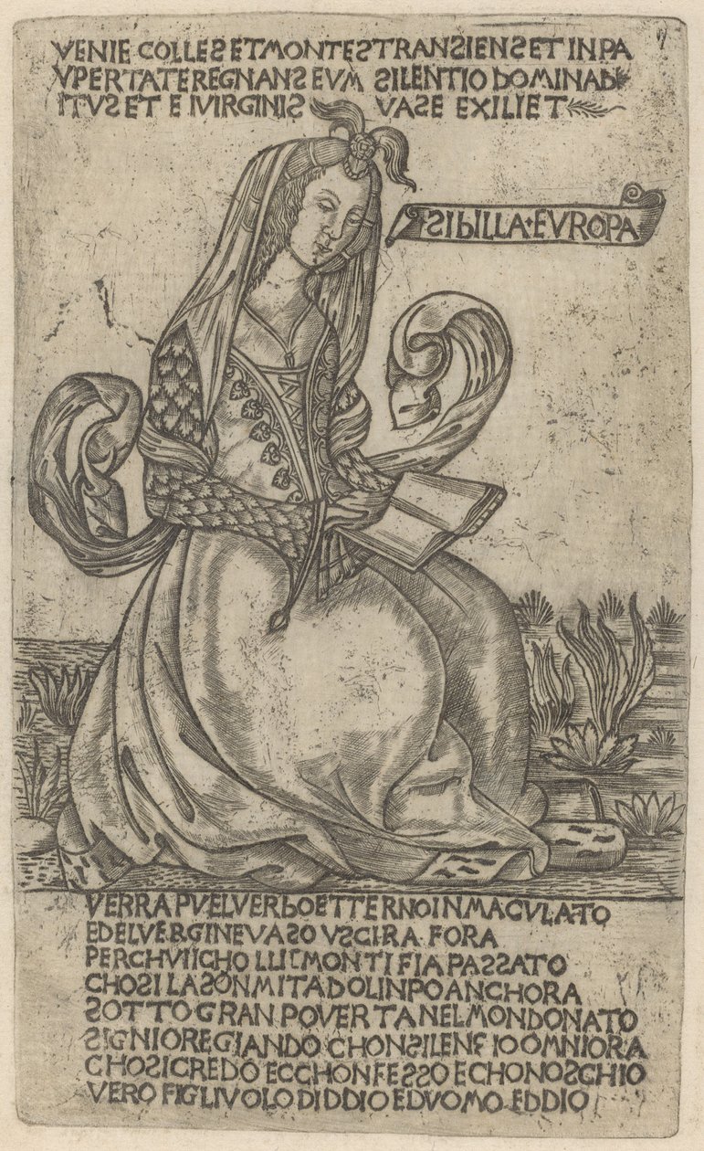 Eurooppalainen Sibylla, 1400-luvun alku. tekijältä Unbekannt
