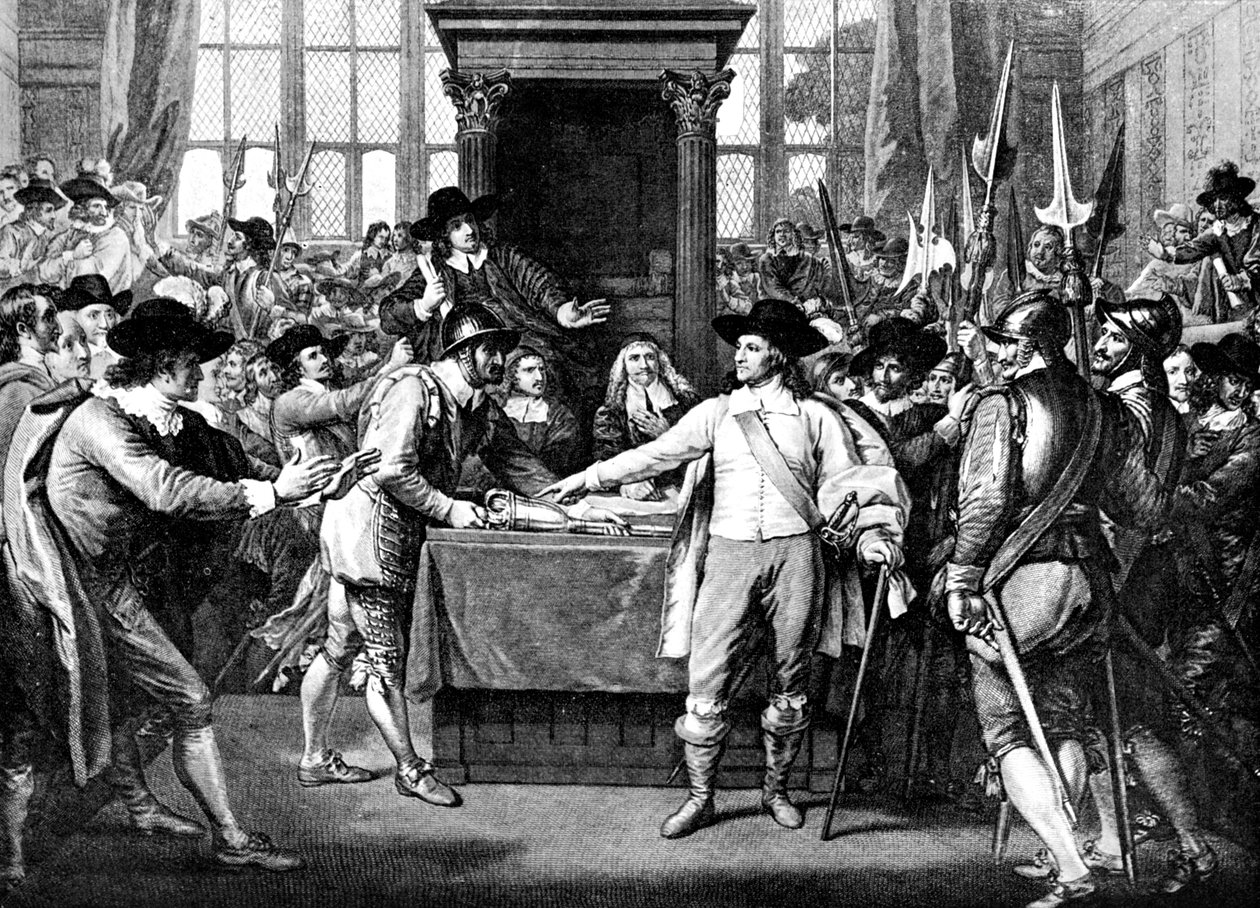 Cromwellin jäsenten karkottaminen, 1653, 1700-luku tekijältä Unbekannt