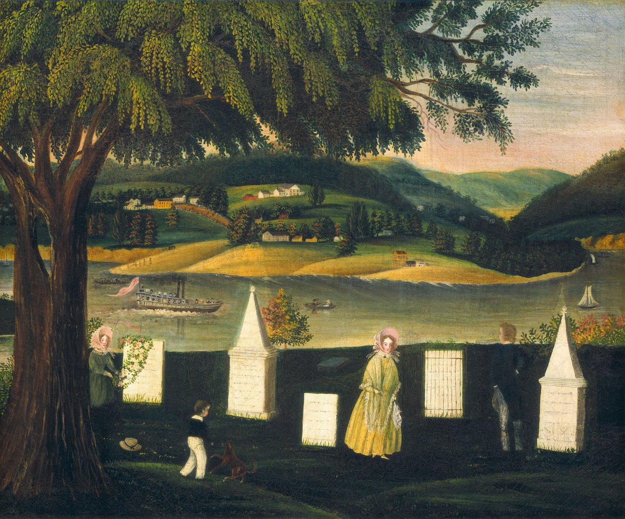 Perhehautausmaa, n. 1840. tekijältä Unbekannt