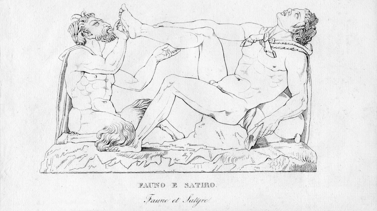 Fauno E Satiro Faun and Satyr, c1850 tekijältä Unbekannt