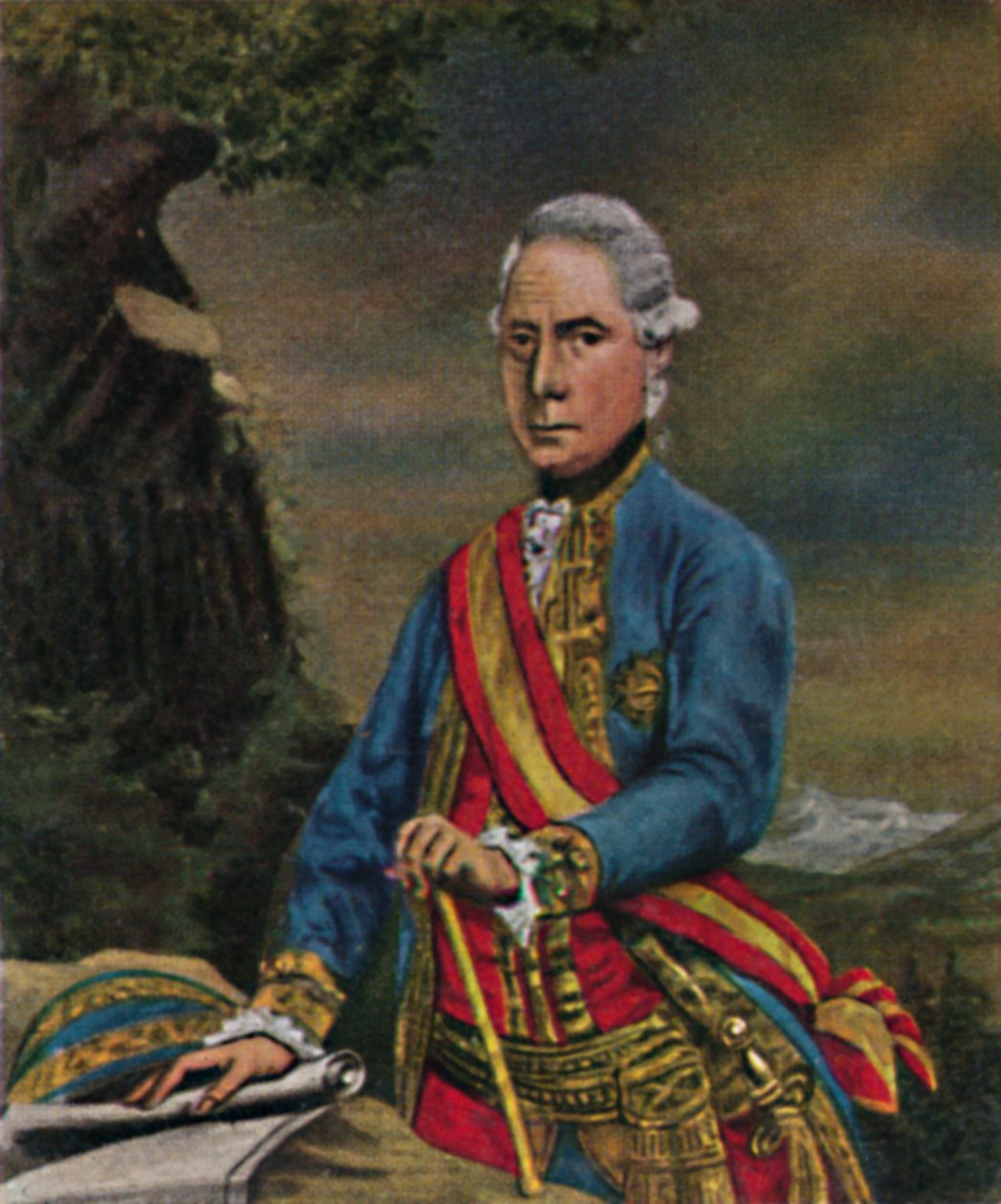 Kenttämarsalkka Laudon 1717-1790. - Steinerin maalaus, 1934. tekijältä Unbekannt