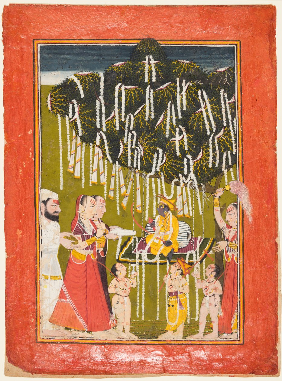 Krishnan hedelmällisyyden palvonta, n. 1720-25. tekijältä Unbekannt