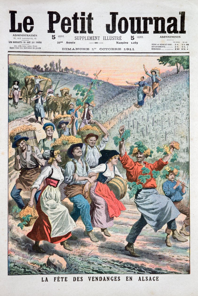 Rypäleen sadon juhla Elsassissa, 1911 tekijältä Unbekannt