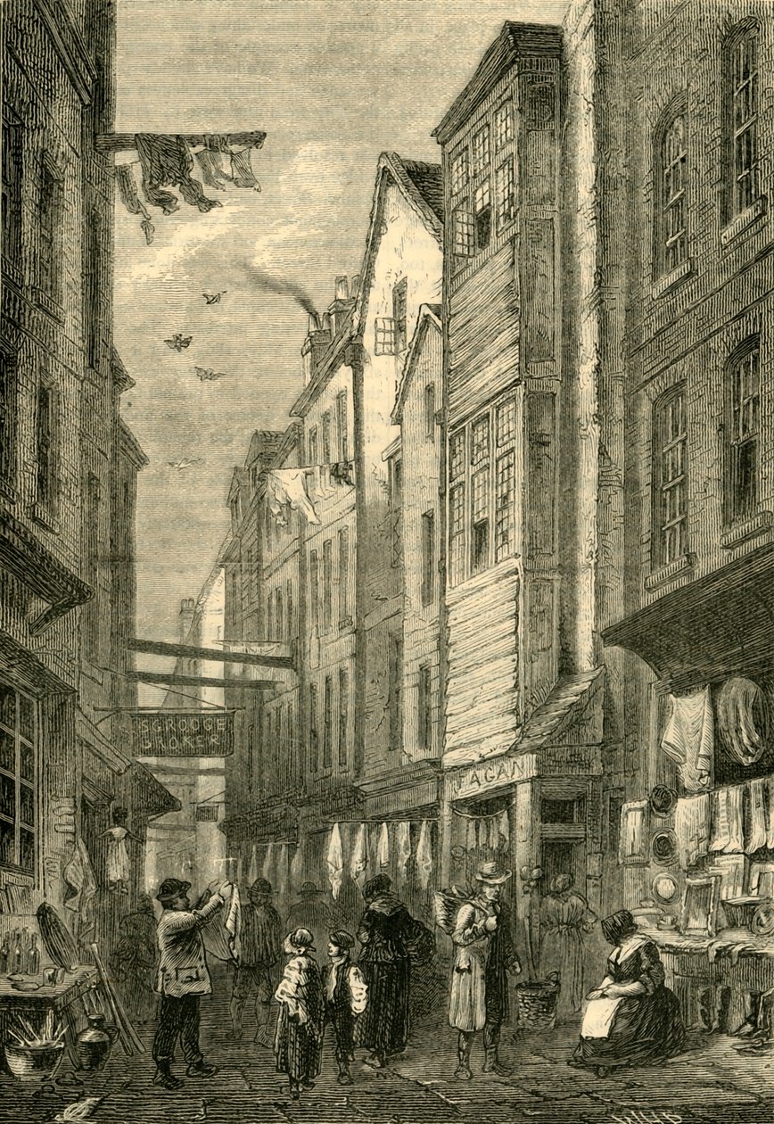 Field Lane noin 1840, c1872. tekijältä Unbekannt