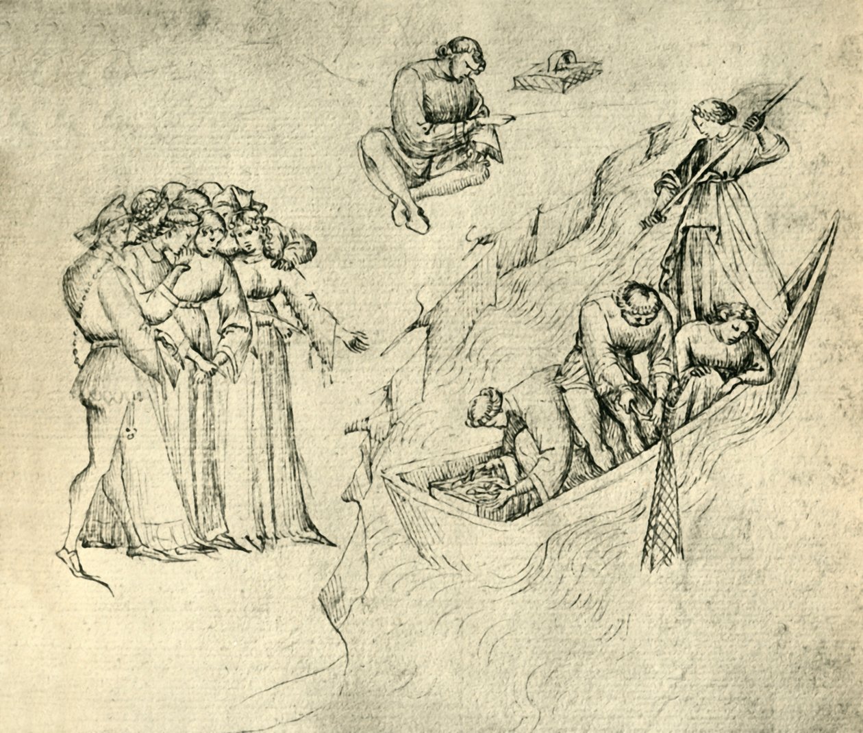 Kalastajat, 1400-luvun puoliväli, 1943. tekijältä Unbekannt