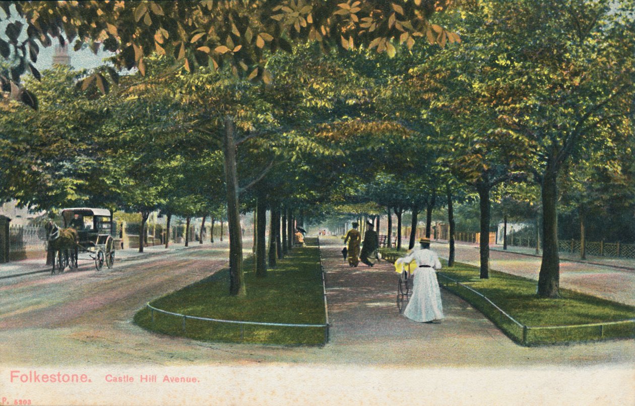 Folkestone. Castle Hill Avenue, 1800-luvun loppu - 1900-luvun alku tekijältä Unbekannt