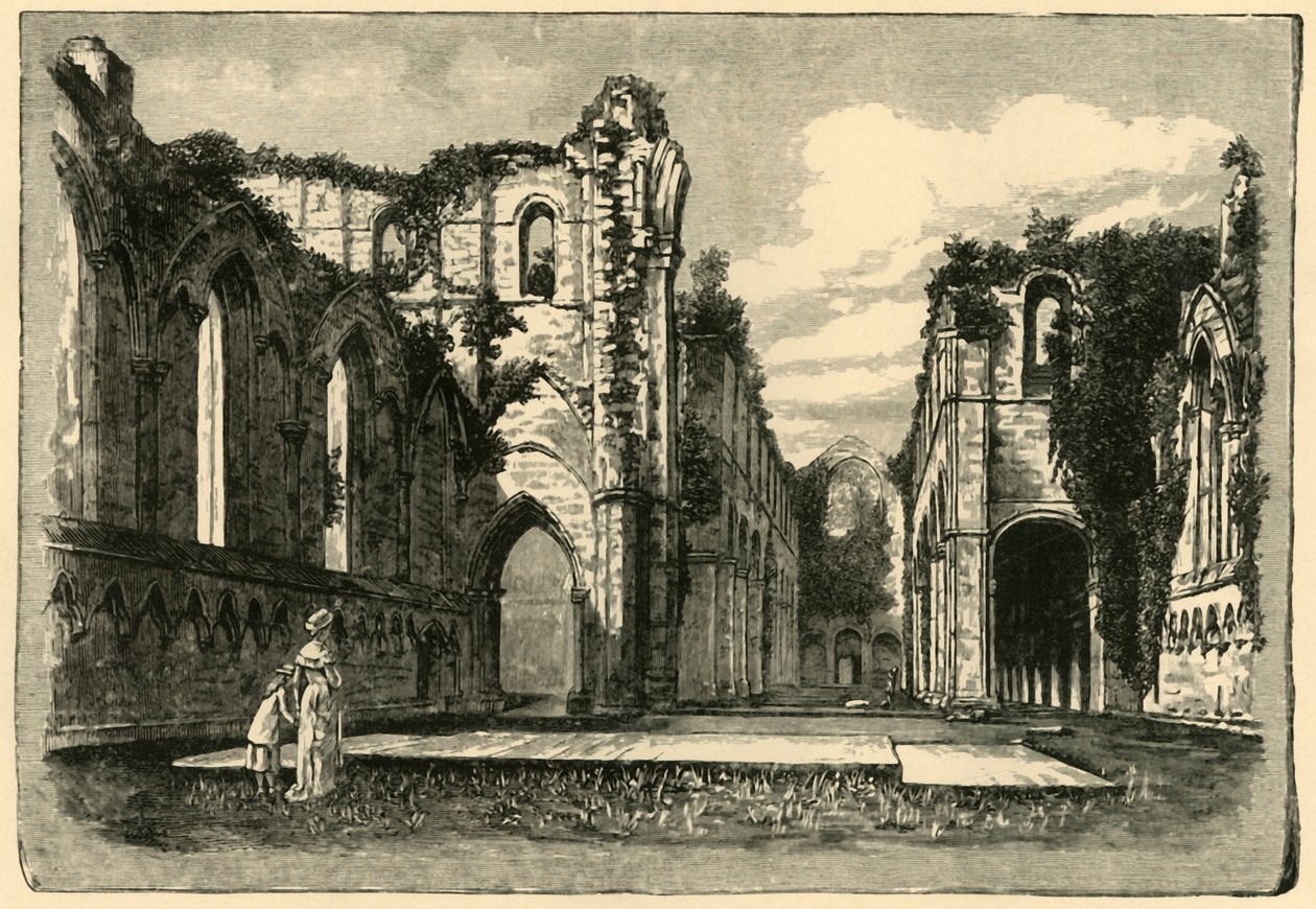 Fountains Abbey, 1898. tekijältä Unbekannt